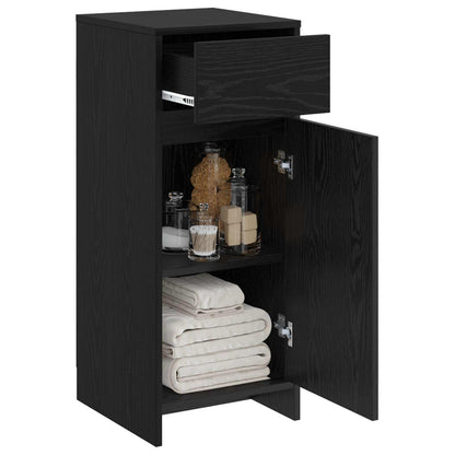 Badkamerkast Zwart eiken 35 x 36,5 x 85 cm Bewerkt hout