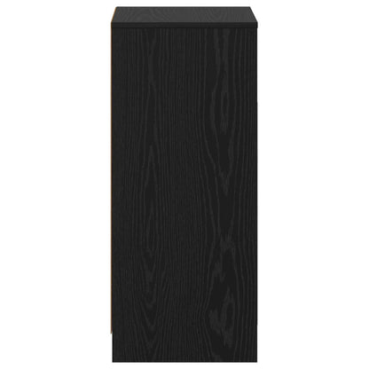 Badkamerkast Zwart eiken 35 x 36,5 x 85 cm Bewerkt hout