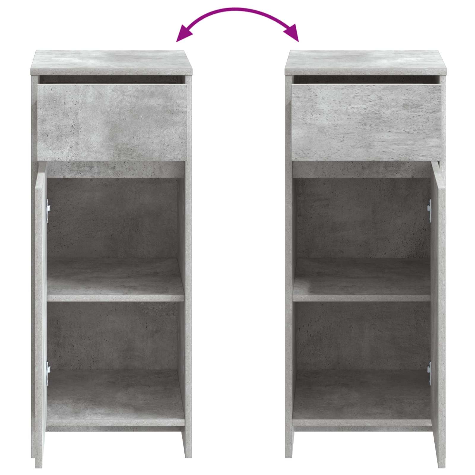 Badkamerkast Betongrijs 35 x 36,5 x 85 cm Bewerkt hout