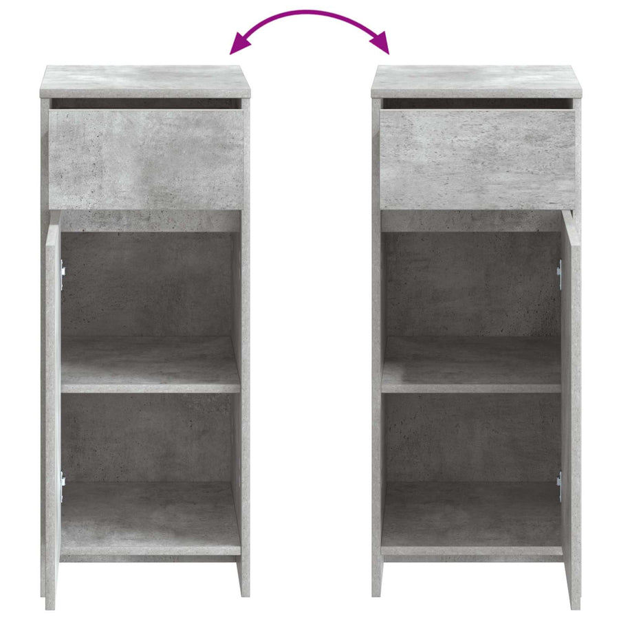 Badkamerkast Betongrijs 35 x 36,5 x 85 cm Bewerkt hout