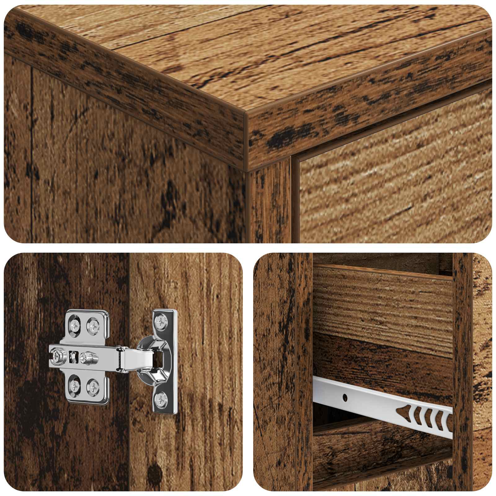 Badkamerkast Oud hout 35 x 36,5 x 85 cm Bewerkt hout