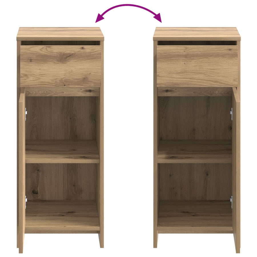 Badkamerkast Artisanaal eiken 35 x 36,5 x 85 cm Bewerkt hout