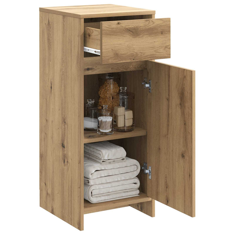 Badkamerkast Artisanaal eiken 35 x 36,5 x 85 cm Bewerkt hout
