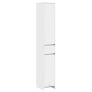 Badkamerkast 30x33x190 cm bewerkt hout wit