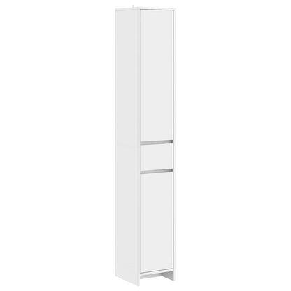 Badkamerkast Wit 30 x 33 x 190 cm Bewerkt hout