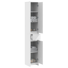 Badkamerkast Wit 30 x 33 x 190 cm Bewerkt hout
