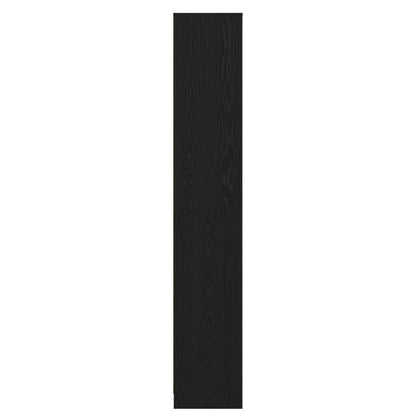 Badkamerkast Zwart eiken 30 x 33 x 190 cm Bewerkt hout