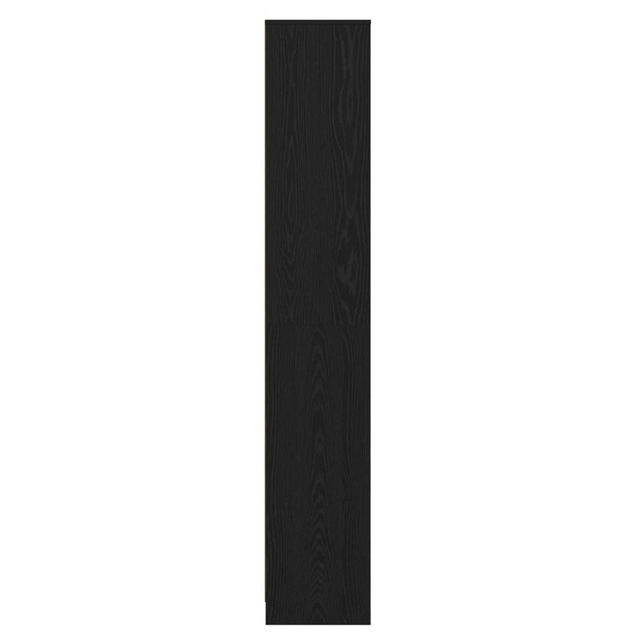 Badkamerkast Zwart eiken 30 x 33 x 190 cm Bewerkt hout