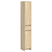 Badkamerkast 30x33x190 cm Sonoma eiken bewerkt hout