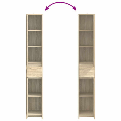 Badkamerkast Sonoma Eiken 30 x 33 x 190 cm Bewerkt hout