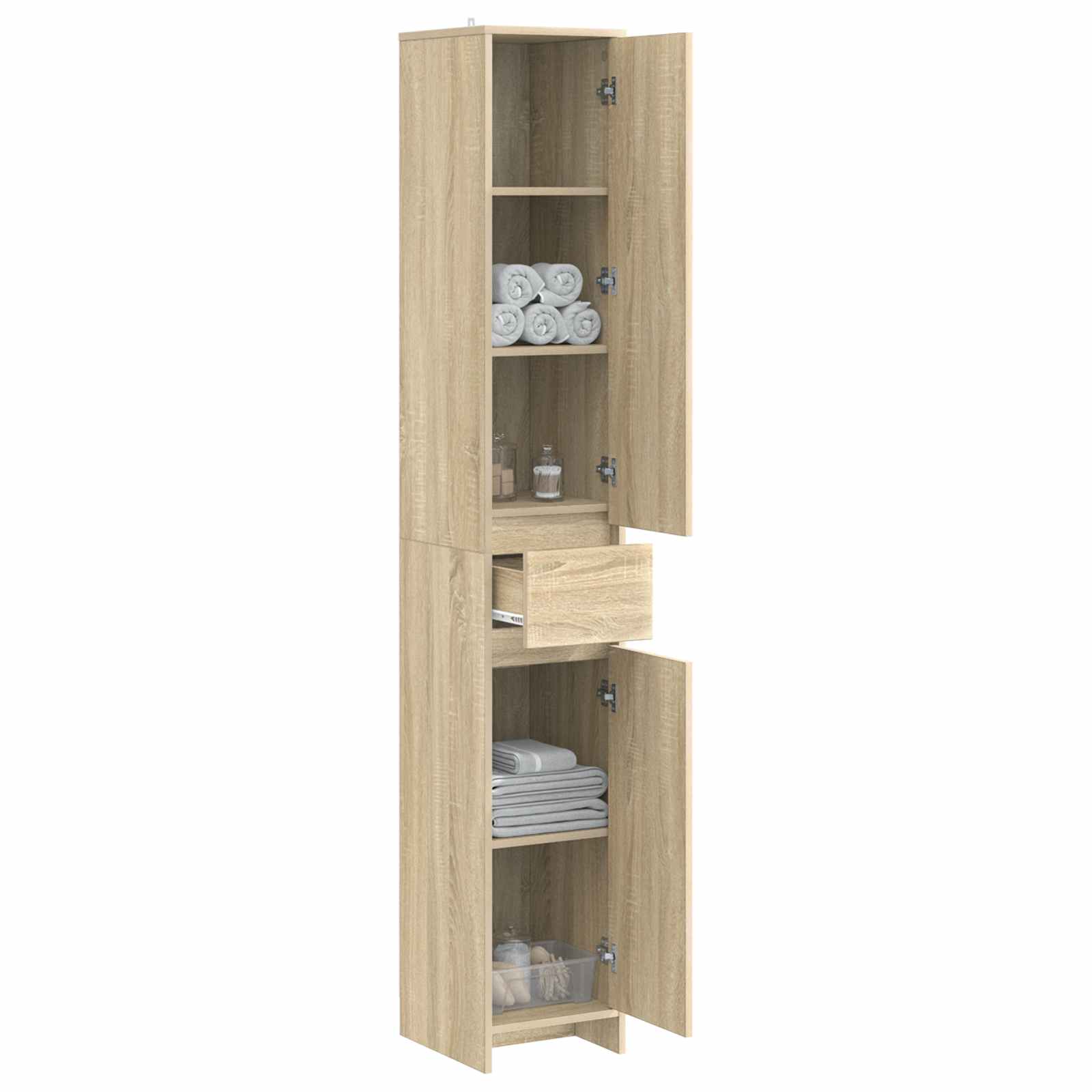 Badkamerkast Sonoma Eiken 30 x 33 x 190 cm Bewerkt hout