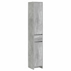 Badkamerkast 30x33x190 cm betongrijs bewerkt hout