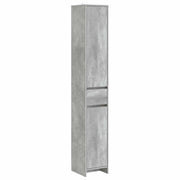 Badkamerkast 30x33x190 cm betongrijs bewerkt hout