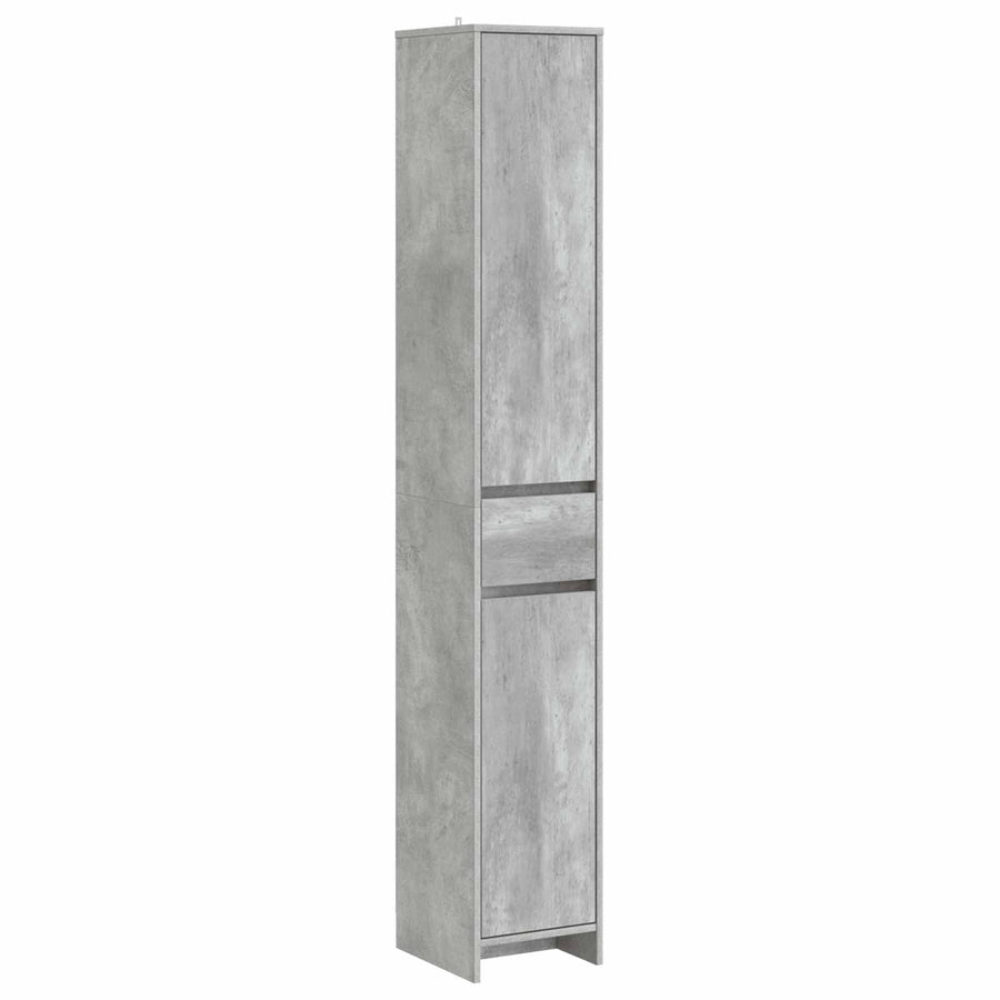 Badkamerkast Betongrijs 30 x 33 x 190 cm Bewerkt hout