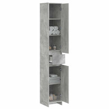 Badkamerkast Betongrijs 30 x 33 x 190 cm Bewerkt hout