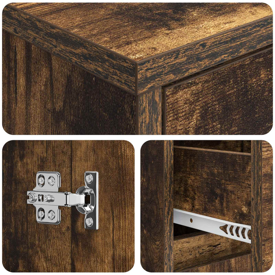 Badkamerkast Gerookt eiken 30 x 33 x 190 cm Bewerkt hout