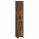 Bathroom cabinet Smoked oak 30 x 33 x 190 cm Engineered wood