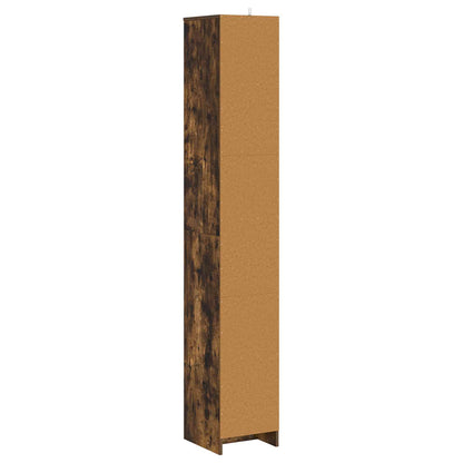 Badkamerkast Gerookt eiken 30 x 33 x 190 cm Bewerkt hout