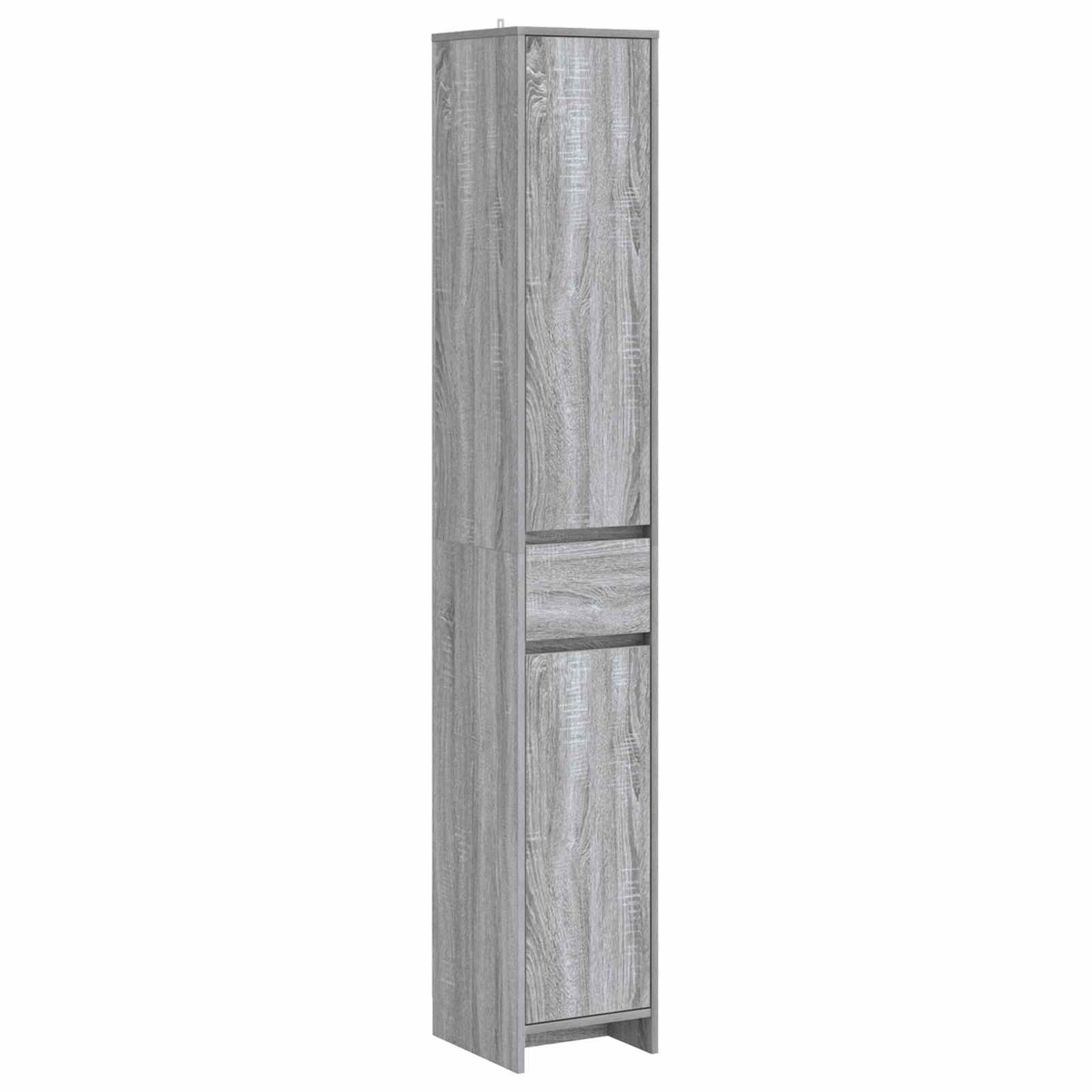 Badkamerkast Grijs Sonoma 30 x 33 x 190 cm Bewerkt hout