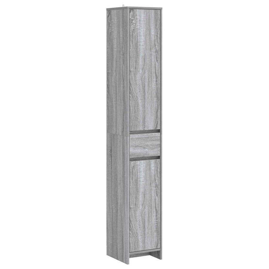 Badkamerkast Grijs Sonoma 30 x 33 x 190 cm Bewerkt hout
