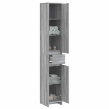 Badkamerkast Grijs Sonoma 30 x 33 x 190 cm Bewerkt hout