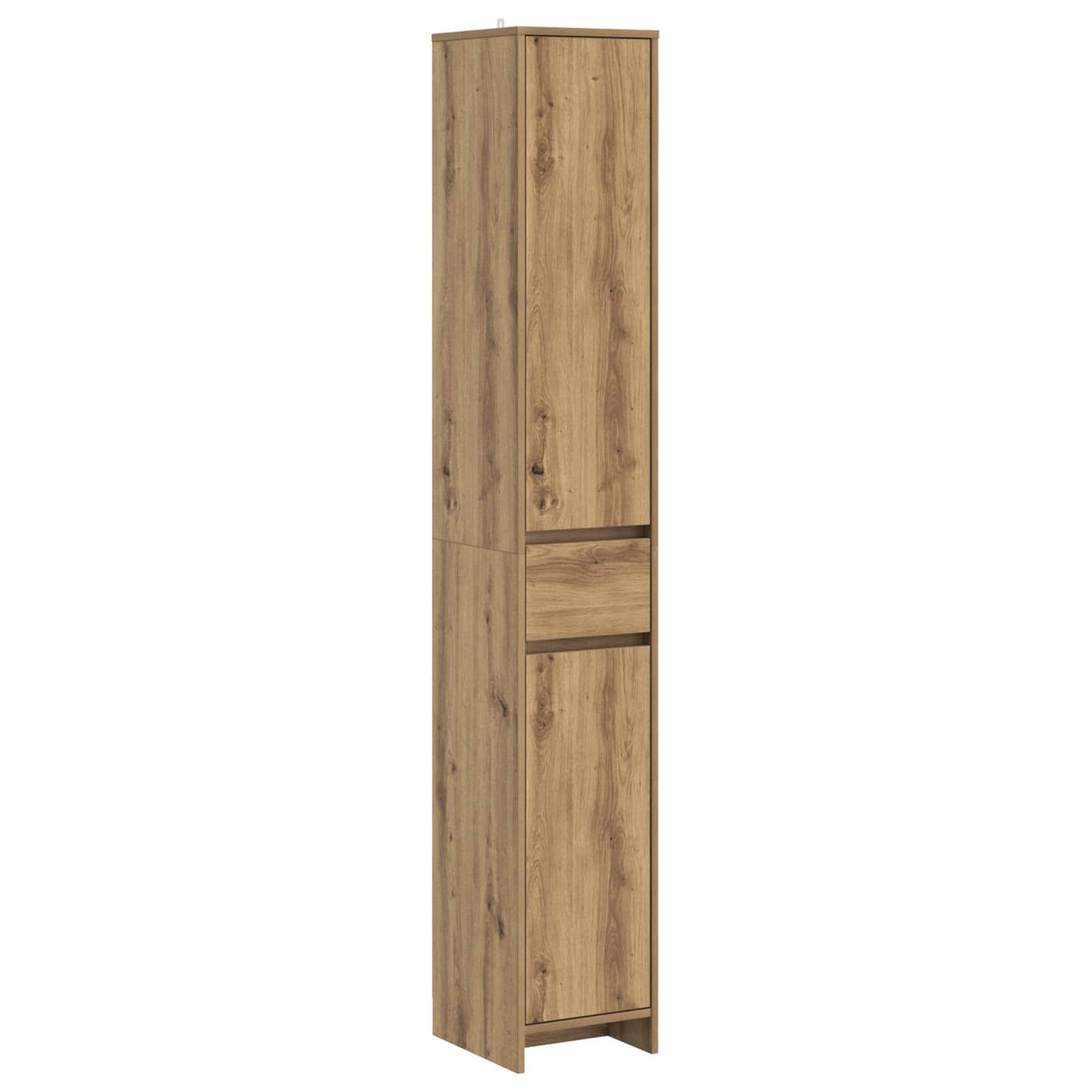Badkamerkast Artisanaal eiken 30 x 33 x 190 cm Bewerkt hout