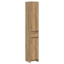 Badkamerkast Artisanaal eiken 30 x 33 x 190 cm Bewerkt hout