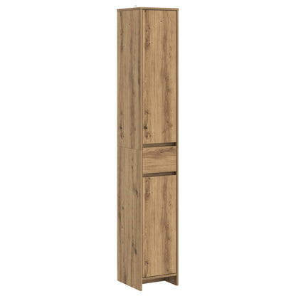 Badkamerkast Artisanaal eiken 30 x 33 x 190 cm Bewerkt hout