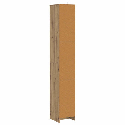 Badkamerkast Artisanaal eiken 30 x 33 x 190 cm Bewerkt hout