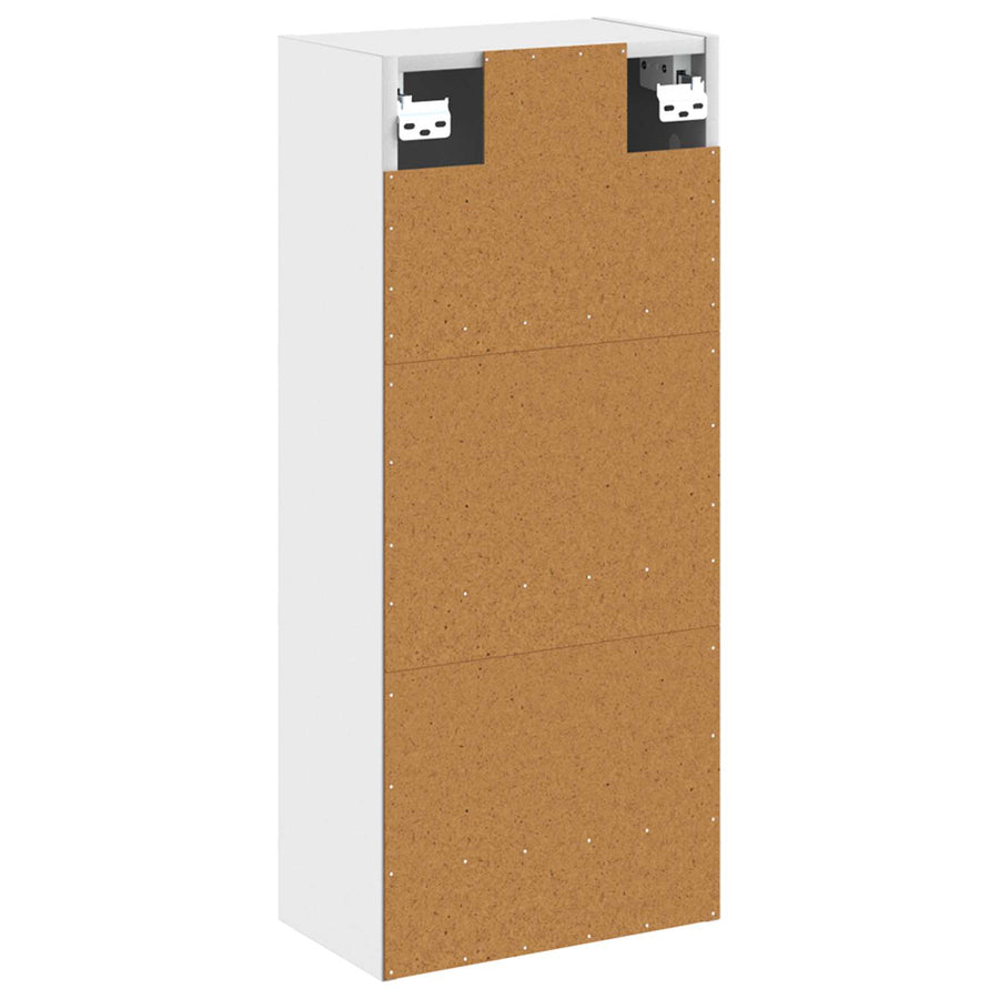 Wandgemonteerde wastafelmeubel Wit 35 x 20 x 81 cm Bewerkt hout