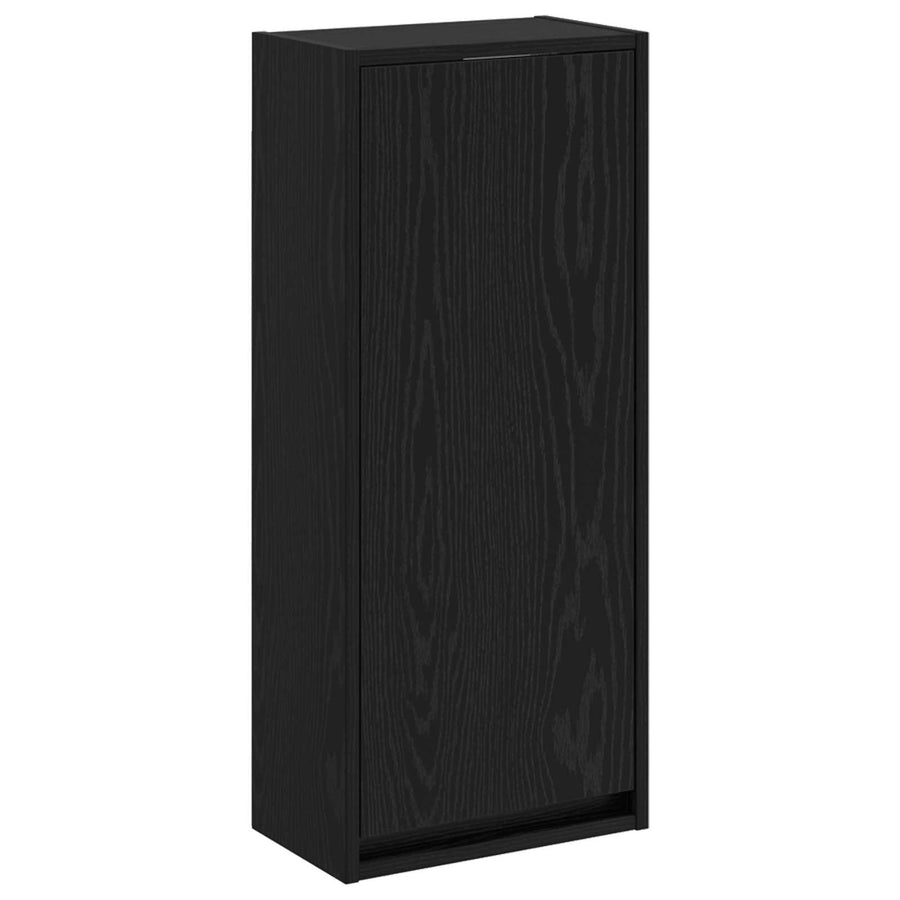 Wandgemonteerde wastafelmeubel Zwart eiken 35 x 20 x 81 cm
