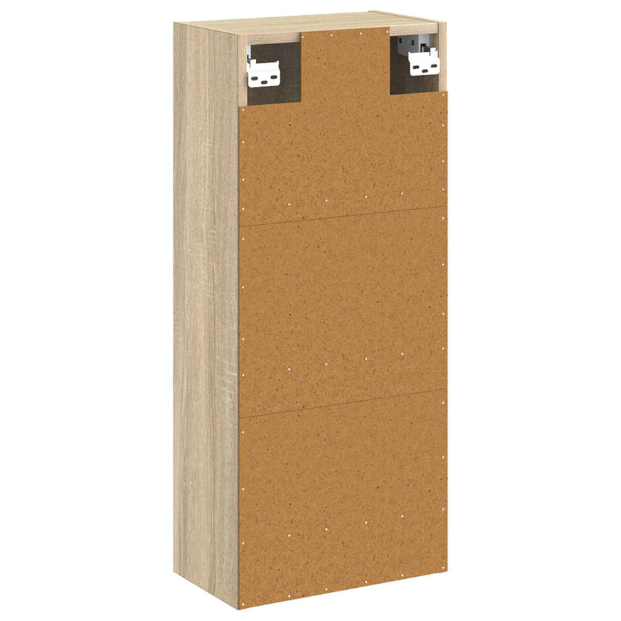 Wandgemonteerde wastafelmeubel Sonoma Eiken 35 x 20 x 81 cm