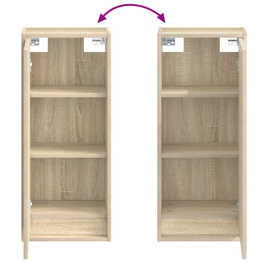 Wandgemonteerde wastafelmeubel Sonoma Eiken 35 x 20 x 81 cm