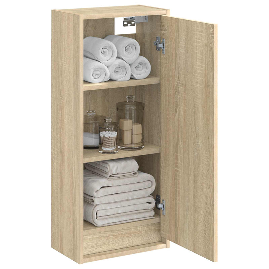Wandgemonteerde wastafelmeubel Sonoma Eiken 35 x 20 x 81 cm