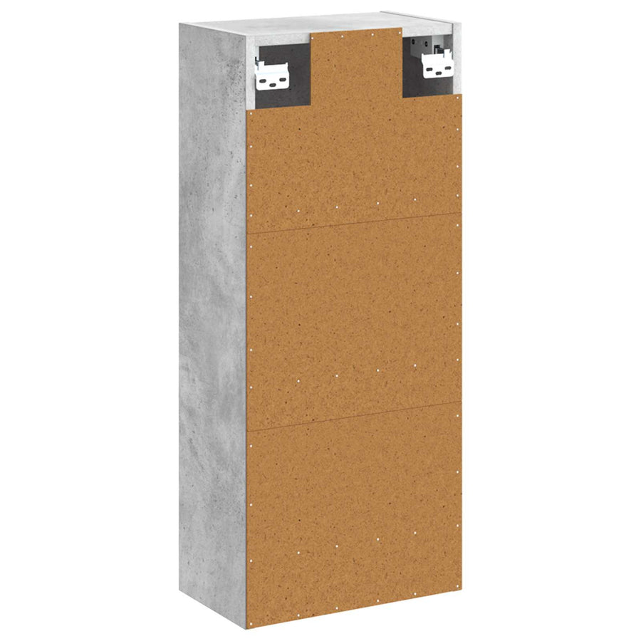 Wandgemonteerde wastafelmeubel Betongrijs 35 x 20 x 81 cm