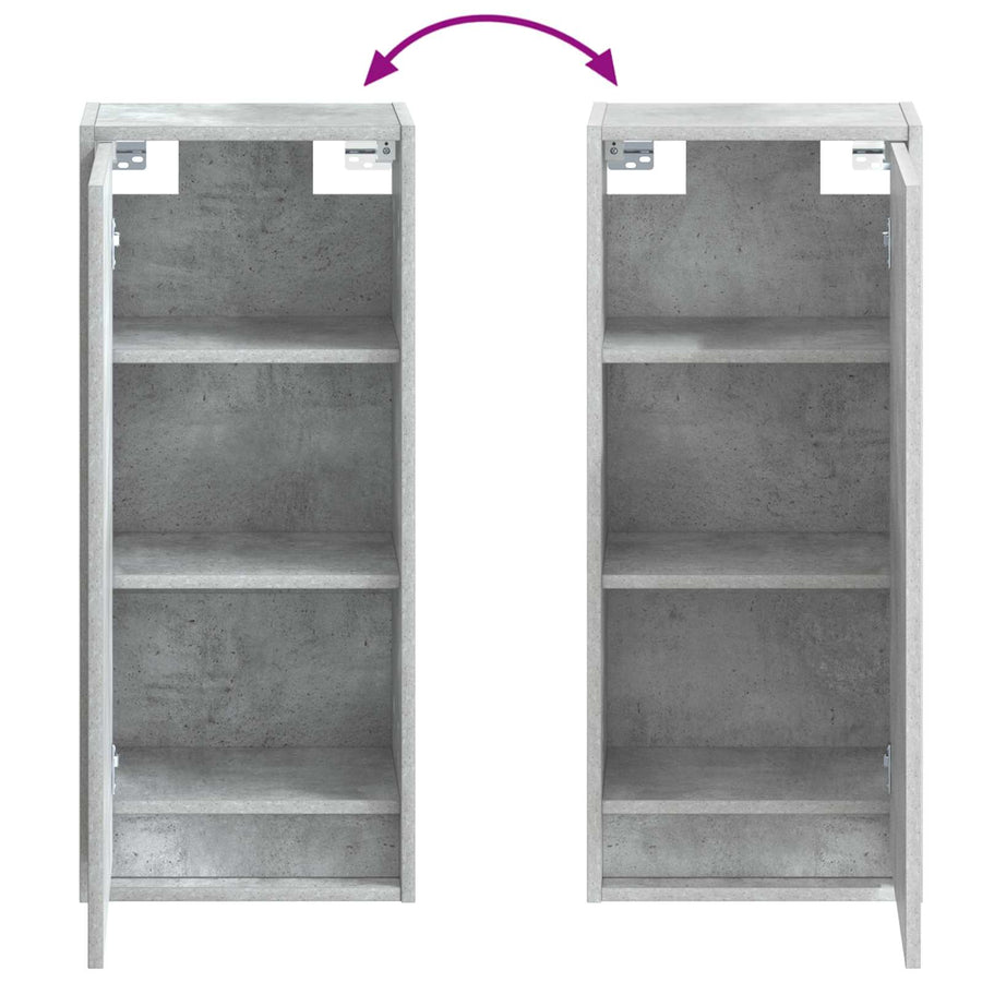 Wandgemonteerde wastafelmeubel Betongrijs 35 x 20 x 81 cm