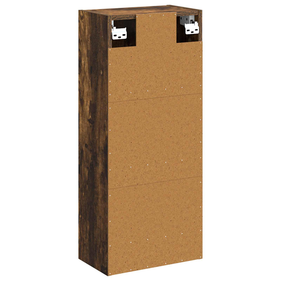 Wandgemonteerde wastafelmeubel Gerookt eiken 35 x 20 x 81 cm