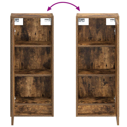 Wandgemonteerde wastafelmeubel Gerookt eiken 35 x 20 x 81 cm