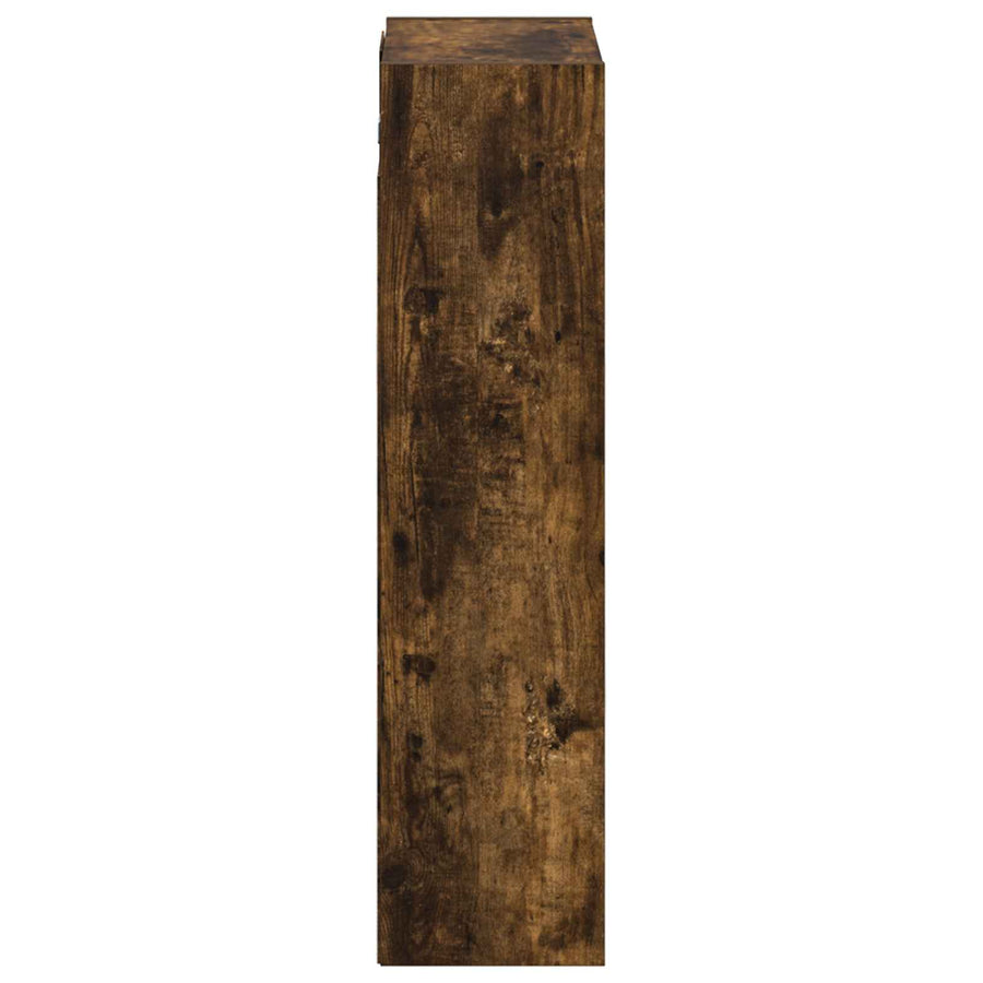 Wandgemonteerde wastafelmeubel Gerookt eiken 35 x 20 x 81 cm