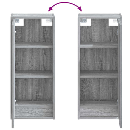 Wandgemonteerde wastafelmeubel Grijs Sonoma 35 x 20 x 81 cm