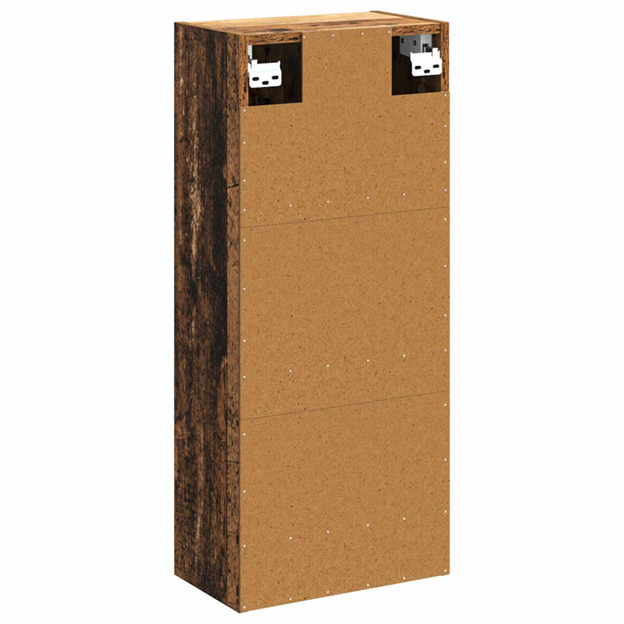 Wandgemonteerde wastafelmeubel Oud hout 35 x 20 x 81 cm