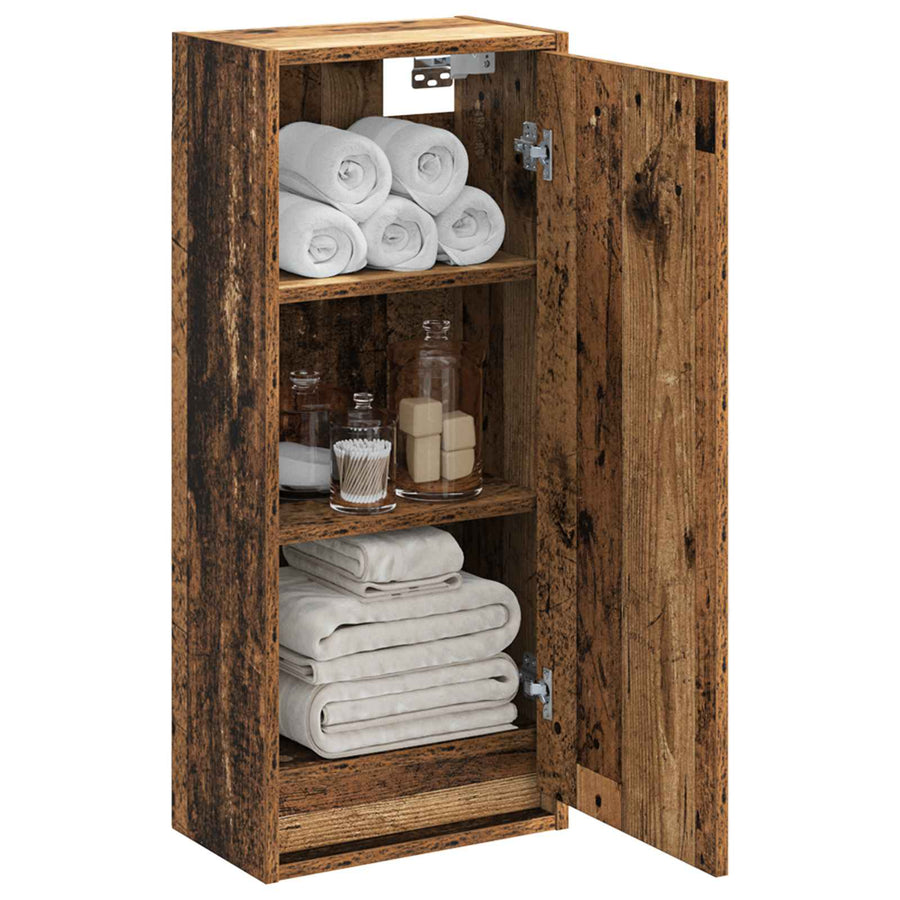 Wandgemonteerde wastafelmeubel Oud hout 35 x 20 x 81 cm
