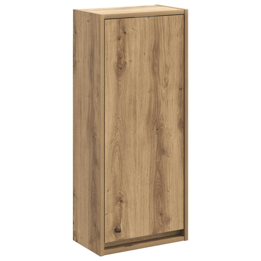 Wandgemonteerde wastafelmeubel Artisanaal eiken 35 x 20 x 81 cm