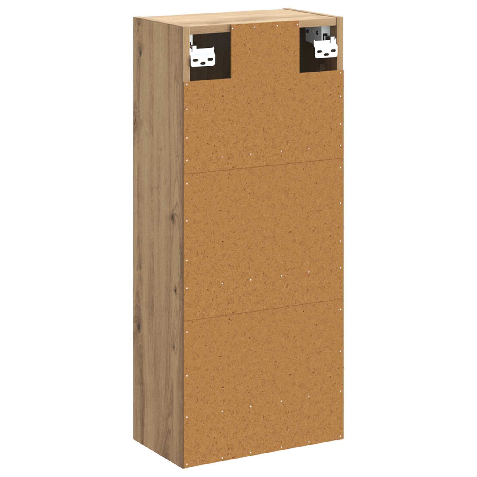 Wandgemonteerde wastafelmeubel Artisanaal eiken 35 x 20 x 81 cm