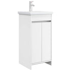 Badkamermeubel met wasbak 42x40x84,5 cm wit bewerkt hout