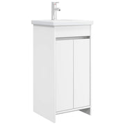Badkamermeubel met wasbak 42x40x84,5 cm wit bewerkt hout