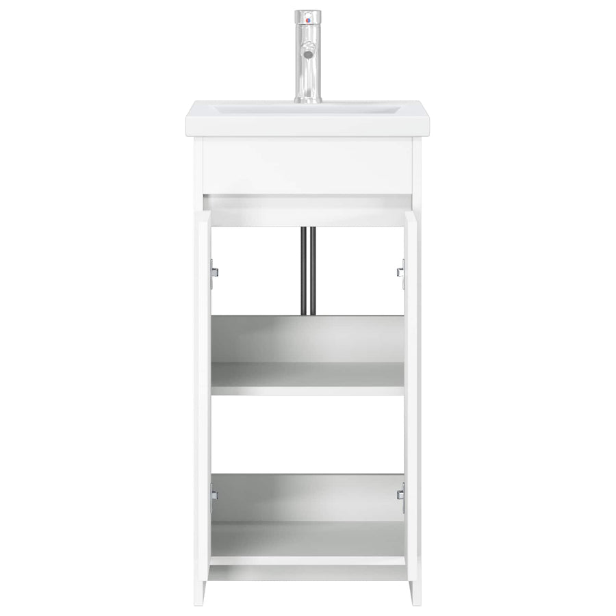 Badkamermeubel met Wasbak Wit 42 x 40 x 84,5 cm Bewerkt hout