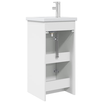 Badkamermeubel met Wasbak Wit 42 x 40 x 84,5 cm Bewerkt hout