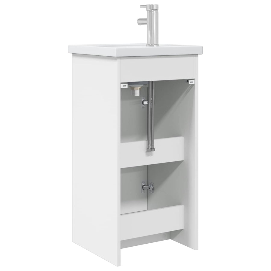 Badkamermeubel met Wasbak Wit 42 x 40 x 84,5 cm Bewerkt hout