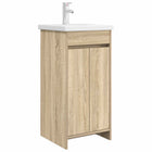 Badkamermeubel met wasbak 42x40x84,5 cm Sonoma eiken